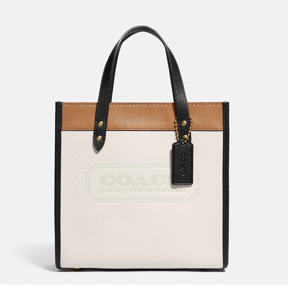Coach Field Tote 22 in Colorblock w/ Coach Badge